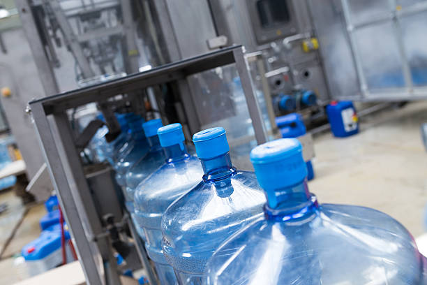 istock Water bottling factory interiors 624047470