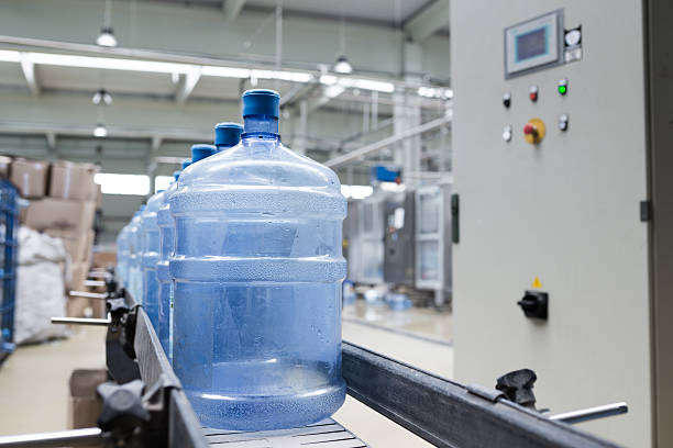 istock Water bottling factory interiors 624047742
