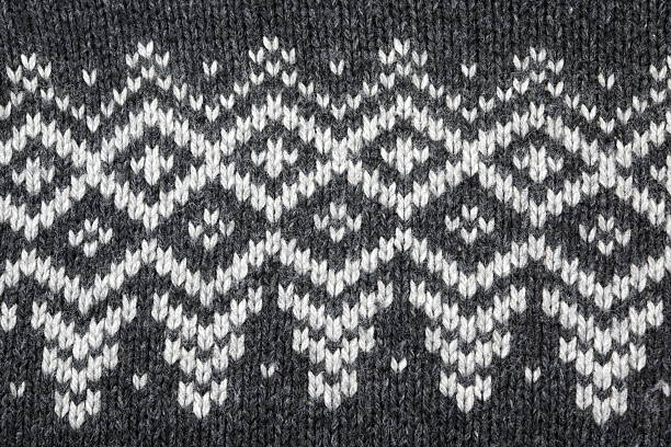 istock Part of Grey Knitted Sweater With White Jacquard Ornamnet 624056176