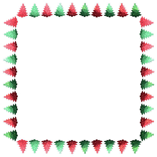 istock Frame of confetti. Green and red frame. 624065644