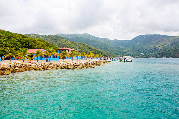 istock Beach and tropical resort, Labadee island, Haiti. 624083616
