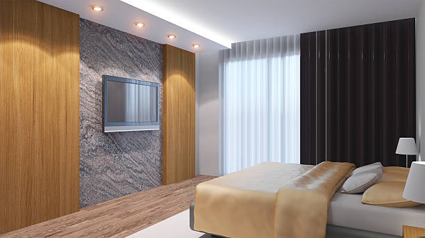 istock The modern design of the bedrooms. 3d rendering 624097256