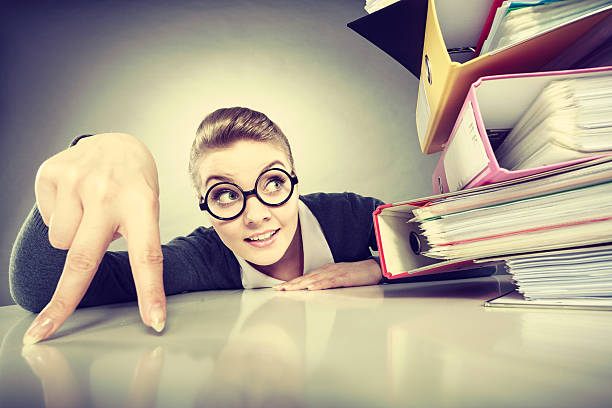 istock Positive business woman starts working. 624097342