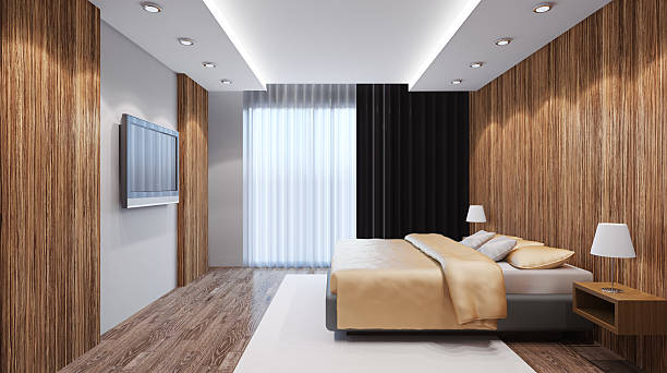 istock The modern design of the bedrooms. 3d rendering 624097684