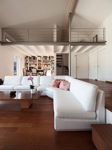 istock Living room of a loft 624097696