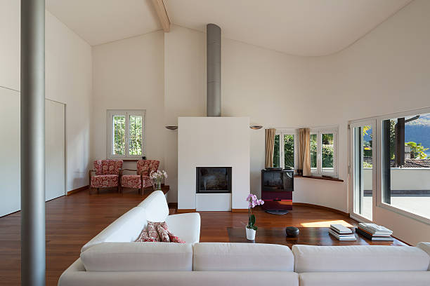 istock Living room of a loft 624100790