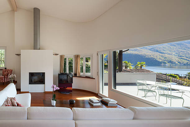 istock Living room of a loft 624101824