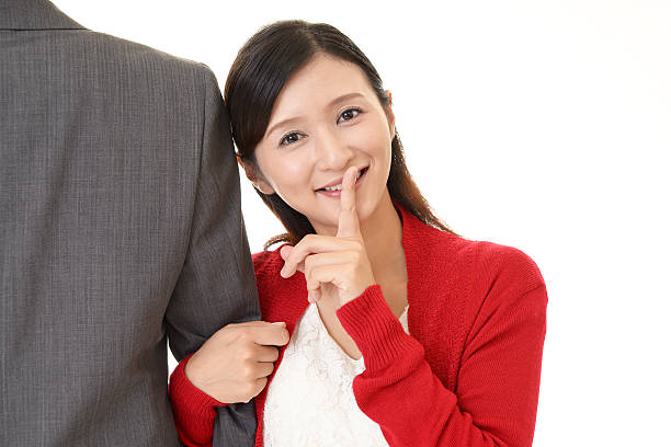istock Woman placing finger on lips 624107156