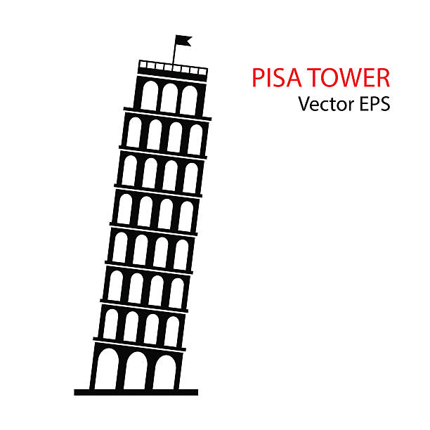 ilustraciones, imágenes clip art, dibujos animados e iconos de stock de torre inclinada de pisa, vector. - leaning tower of pisa