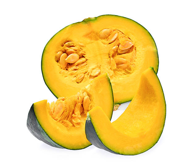 istock fresh sliced pumpkin isolated on white background 624109786