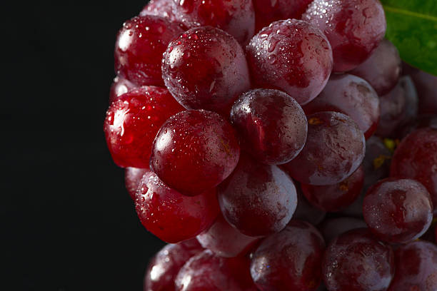 istock Red Grapes on black acrylic 624116188