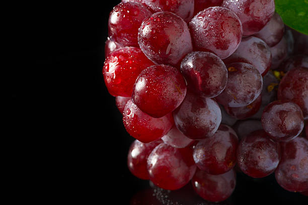 istock Red Grapes on black acrylic 624116338