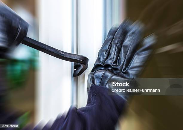 Burglary Into A House Stock Photo - Download Image Now - Burglary, Burglar, Window