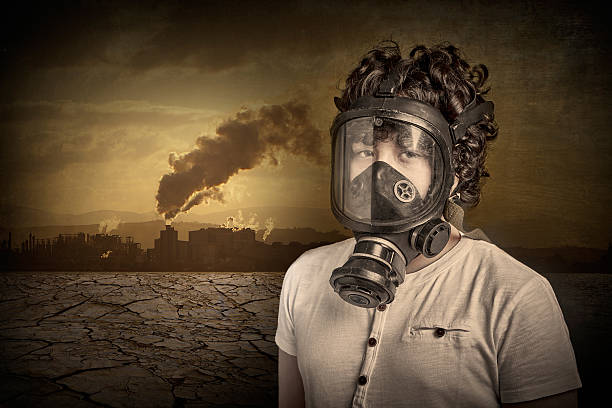 istock Child wearing a gas mask 624126158