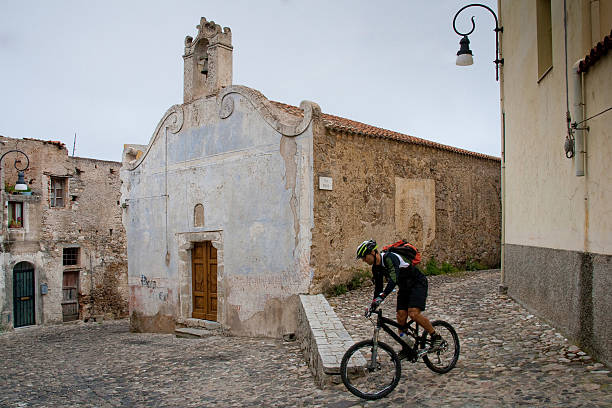 istock Sardinia between mountains and sea - Riding mountain bike 624127816