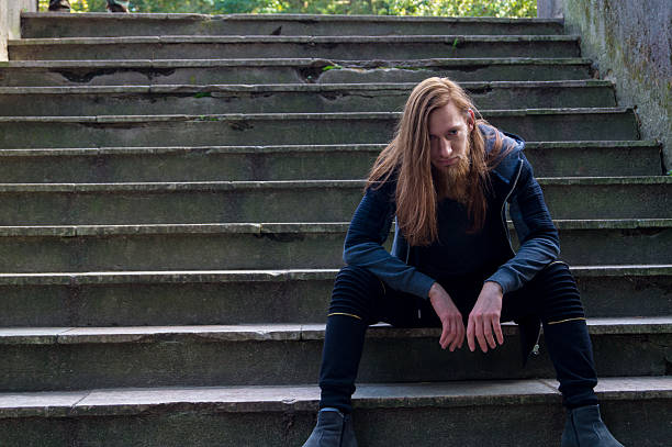 istock Man with a long beard and a long hair 624128800