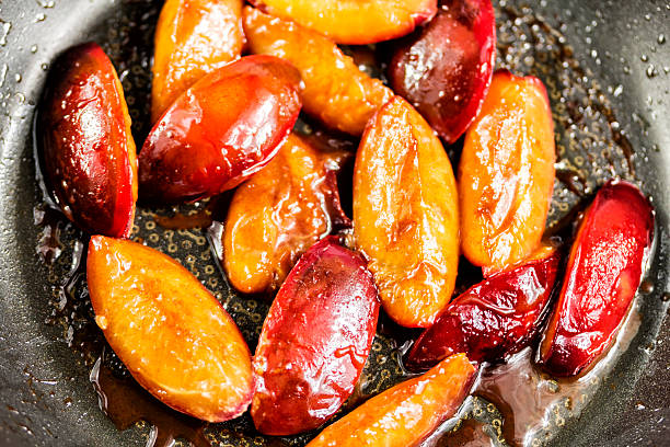 Frying plums