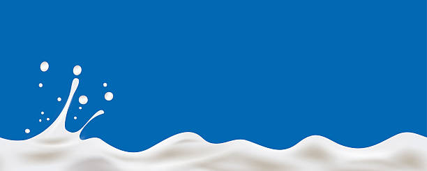 illustrations, cliparts, dessins animés et icônes de fond de vague de yogourt crème - lait
