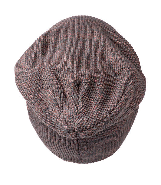 istock hat isolated on white background .knitted hat .dark red hat 624147164