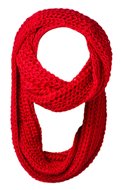 istock Scarf isolated on white background.Scarf  top view .red scarf 624148626