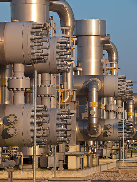 istock Detail of a natural gas processing plant 624157018