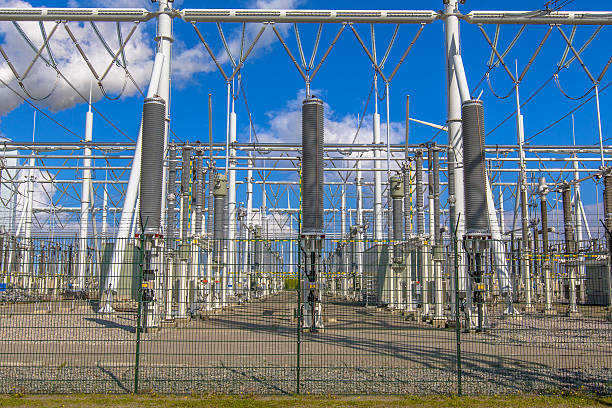 istock Brand new high voltage Power substation 624157106