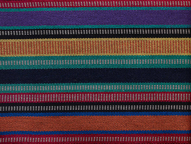 fond de texture textile papier peint rayé multicolore - footcloth photos et images de collection
