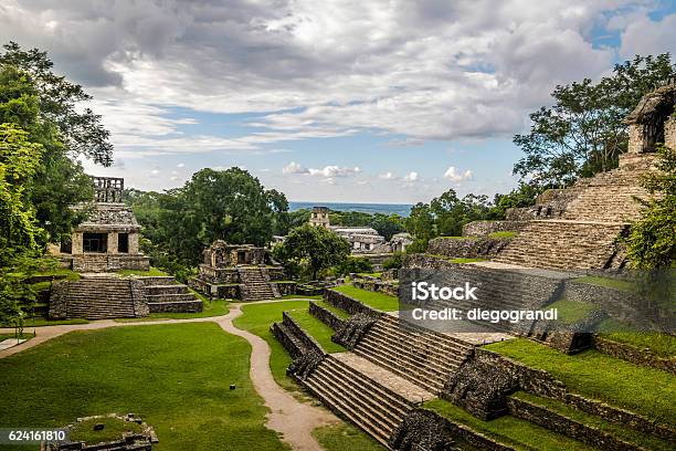 Temples Of The Cross Group Palenque Chiapas Mexico Stock Photo - Download Image Now