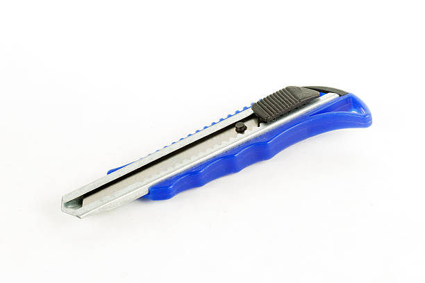 istock Blue cutter steel knife metal 624169346
