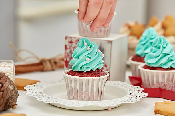 istock Christmas cupcakes and gingerbreads. 624170442