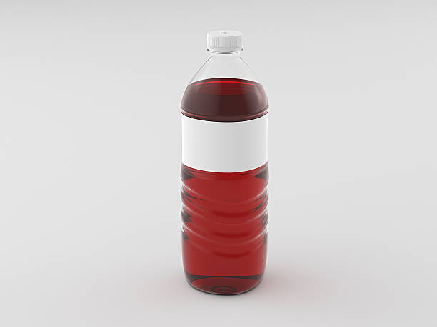 istock Plastic bottle of water with blank label isolated 624170854