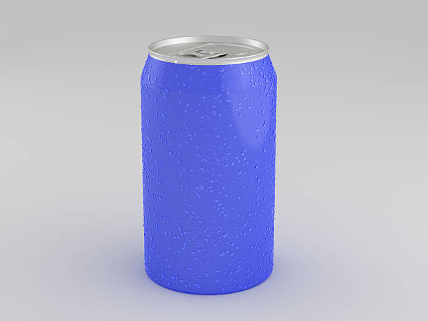Aluminum can mockup isolated on white background