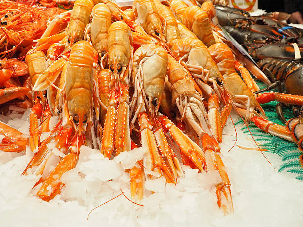 istock Fresh Shrimp in Spain market 624178780