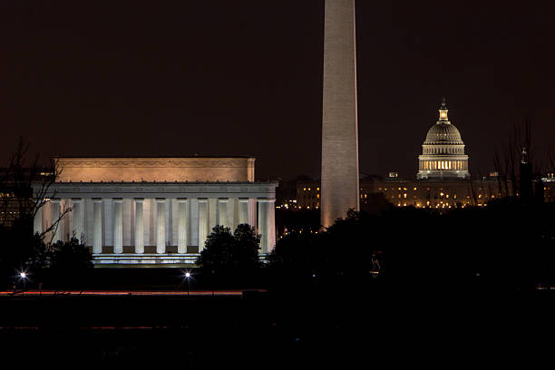 istock Lincoln Memorial, Washington Monument and Capitol Building 624180098