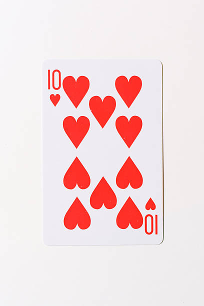 червонная десятка - ten of hearts стоковые фото и изображения