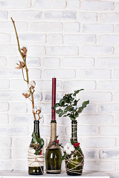 istock Christmas decorative bottle. Christmas decorations. 624182334