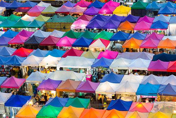 istock Roof top night market 624182810