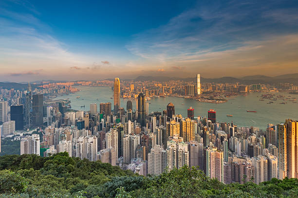 istock Hong Kong city downtown on Victory point 624183336