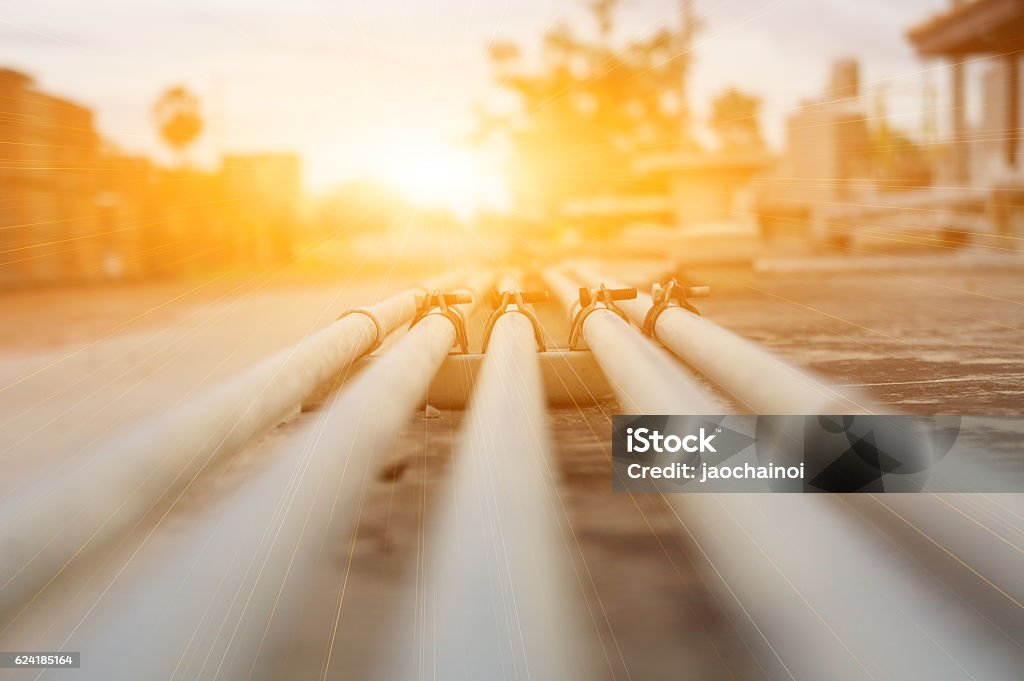 Industria de petróleo y gas de refinería - Foto de stock de Gas natural libre de derechos