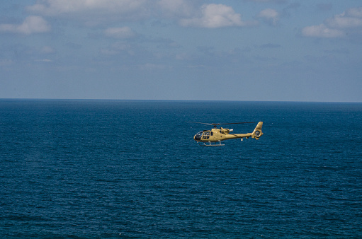 Chopper Helicopter over sea