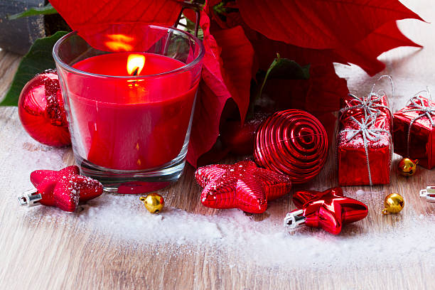 istock christmas red candle with decorations 624217550
