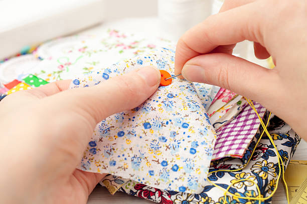 istock sewing, sewing on the sewing machine, sewing supplies, colored s 624225666