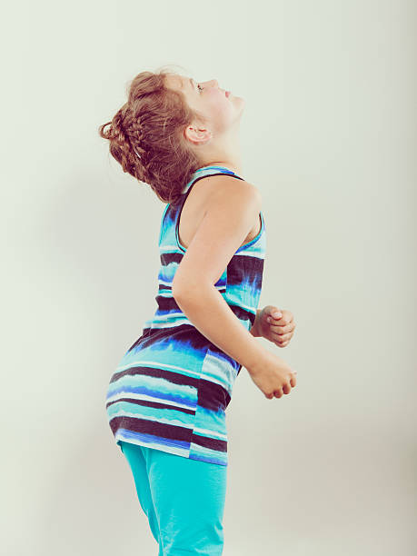 istock Happy joyful little girl kid. 624250104