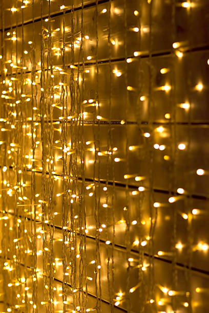 istock Christmas glowing golden garland. 624251706