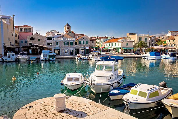 istock Town of Vodice tourist waterfront view 624263680