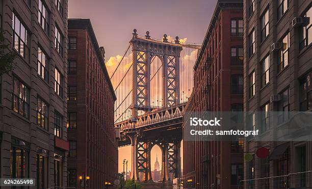 Manhattan Bridge Nyc Stock Photo - Download Image Now - New York City, Brooklyn - New York, Street