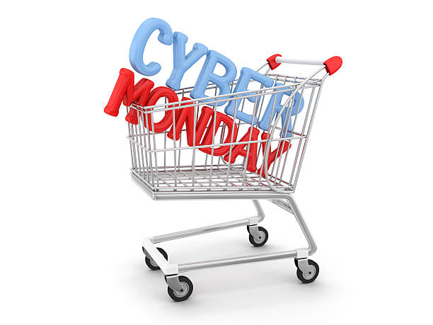 istock Cyber Monday in shopping trolley 624266212