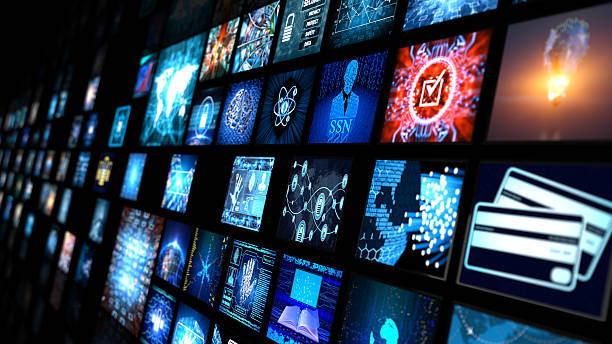 istock Media wall concept smart TV 624268260