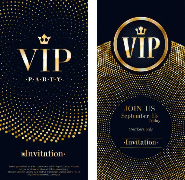 Vector illustration of VIP invitation card premium design template.