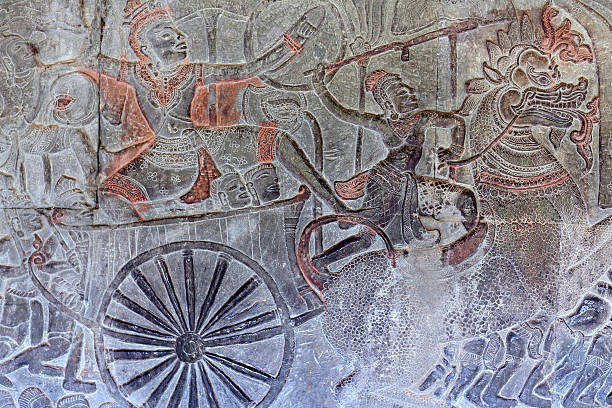 istock Ancient reliefs at Angkor Wat, Cambodia 624268464